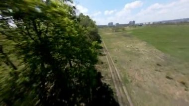 Ağaçlı hava manzarası