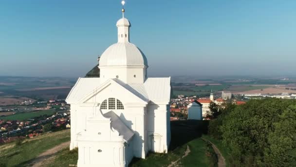 サン・セバスティアン礼拝堂の空中ビュー — ストック動画