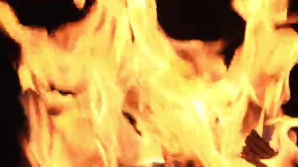 Schöne Flamme des Feuers — Stockvideo