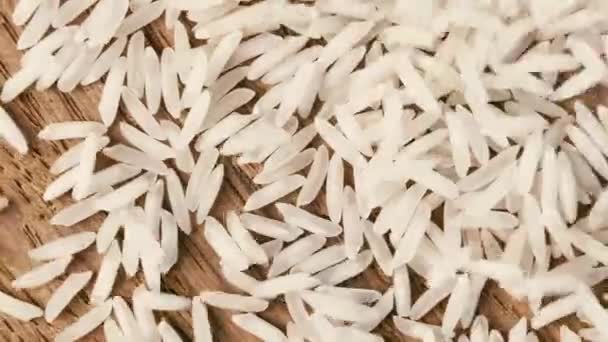 Arroz branco na mesa — Vídeo de Stock