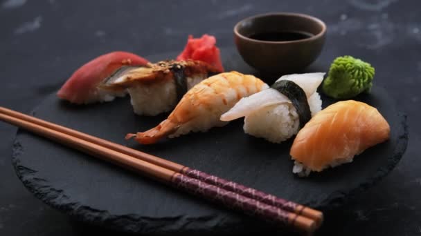 伝統的な寿司セット — ストック動画