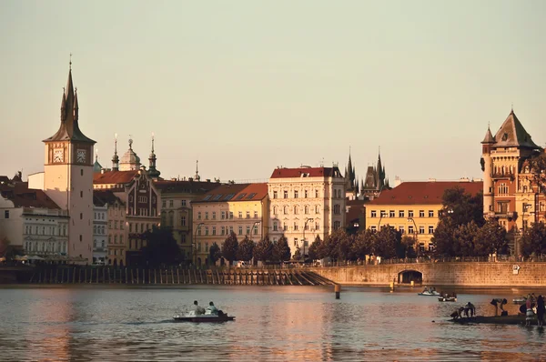 Vltava river embankment — Stock Photo, Image