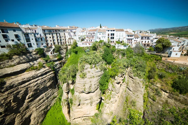 Panoramatický pohled z nového mostu v ronda — Stock fotografie