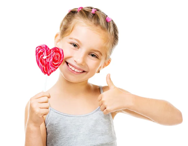 Menina com pirulito — Fotografia de Stock