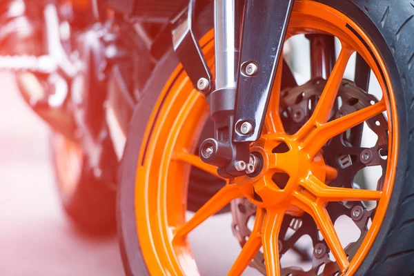 Wheel of sport bike — Stock Photo, Image