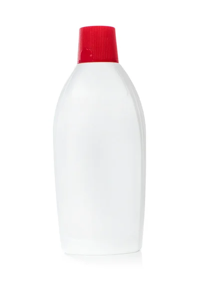 Біла пляшка з побутової хімії — стокове фото