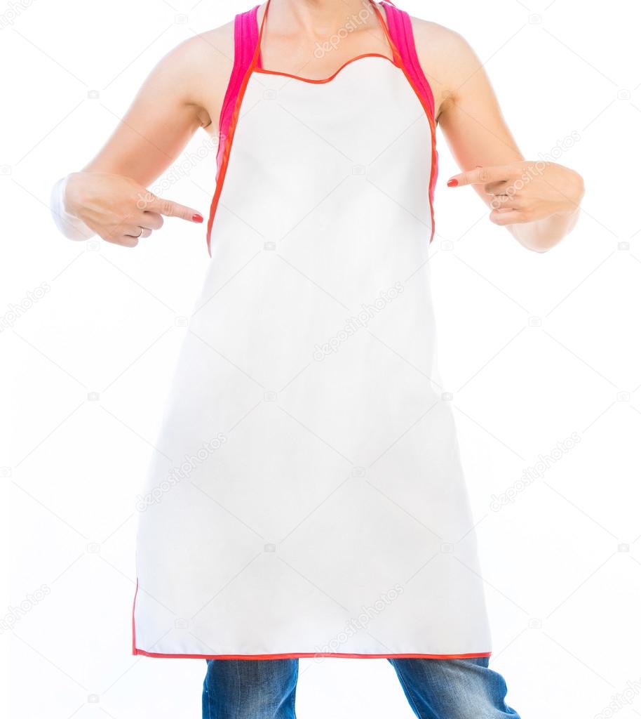 beautiful woman in apron