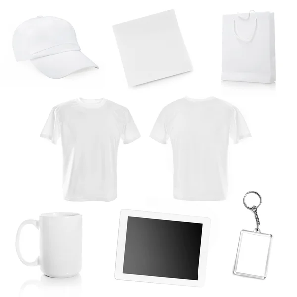 Collage de objetos blancos — Foto de Stock