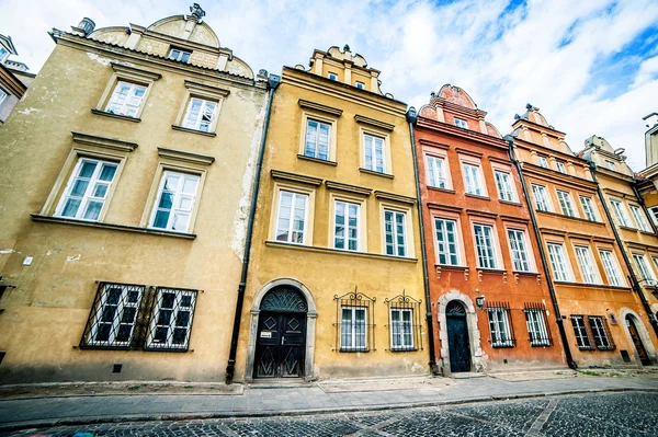 Colorful houses in Warsaw — Stock Photo, Image