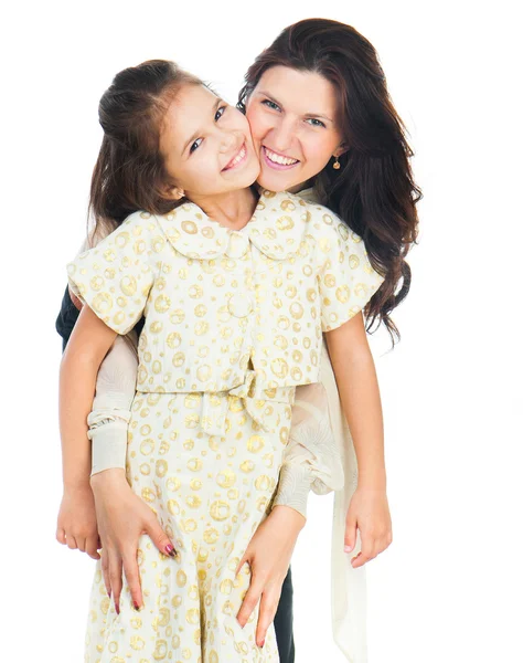 Little girl hugging her mother — Stock Photo, Image