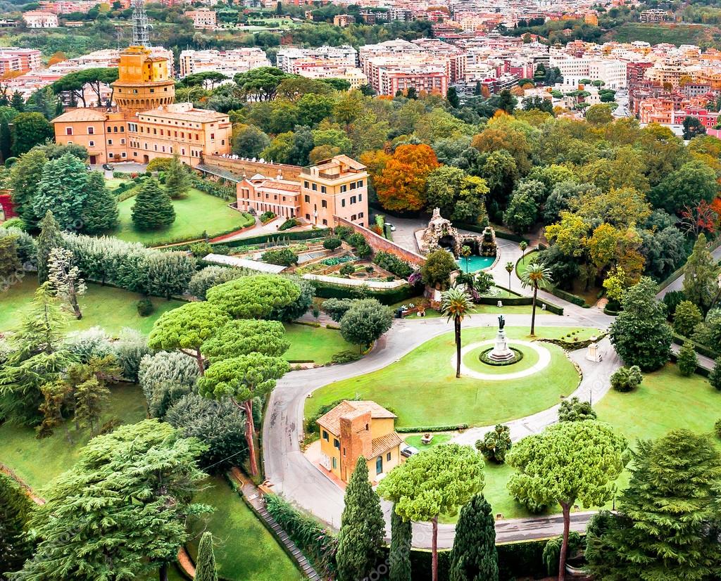 Aerial view of Vatican Gardens — Stock Photo © GekaSkr 61387943