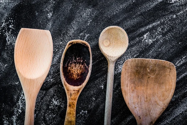 Cuchara de madera — Foto de Stock