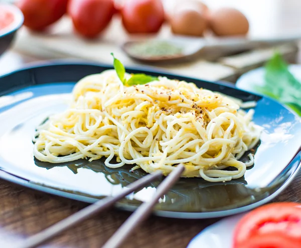 Спагетти-ужин — стоковое фото