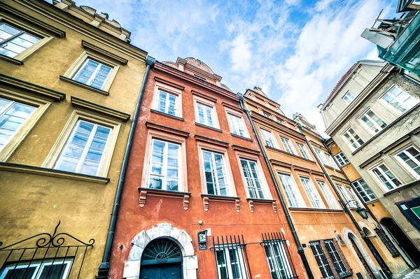 Colorful houses in Warsaw — Stock Photo, Image