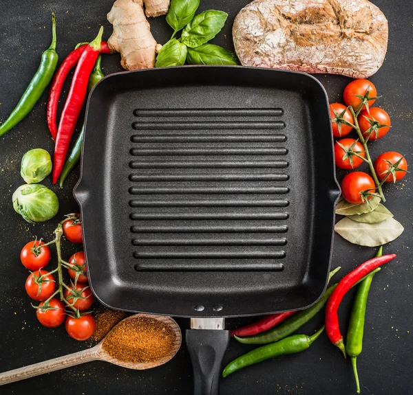 Gietijzer grillplaat — Stockfoto