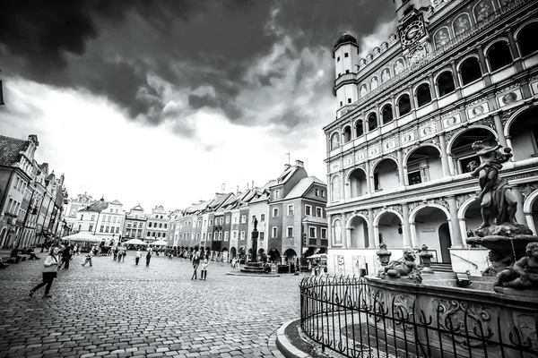 La plaza central de Poznan — Foto de Stock