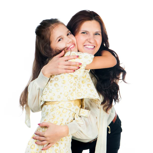 Little girl hugging her mother — Stock Photo, Image