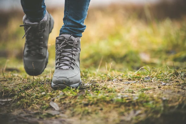Shoes in a forest — Stock Photo, Image
