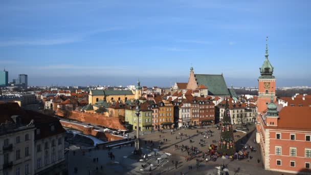 Piazza del Castello a Varsavia — Video Stock