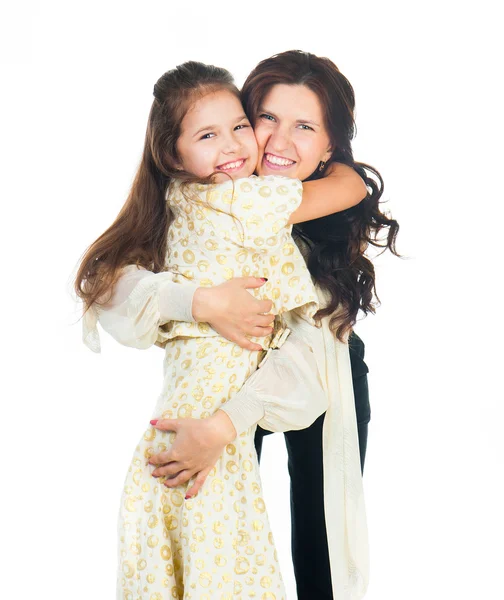 Little girl hugging her mother — Stock Photo, Image