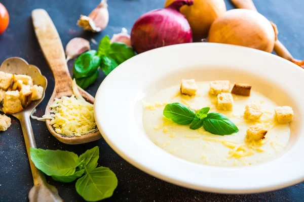 Zwiebelsuppe — Stockfoto