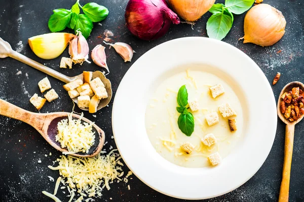 Zwiebelsuppe — Stockfoto