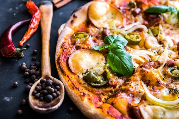 Pizza saporita — Foto Stock