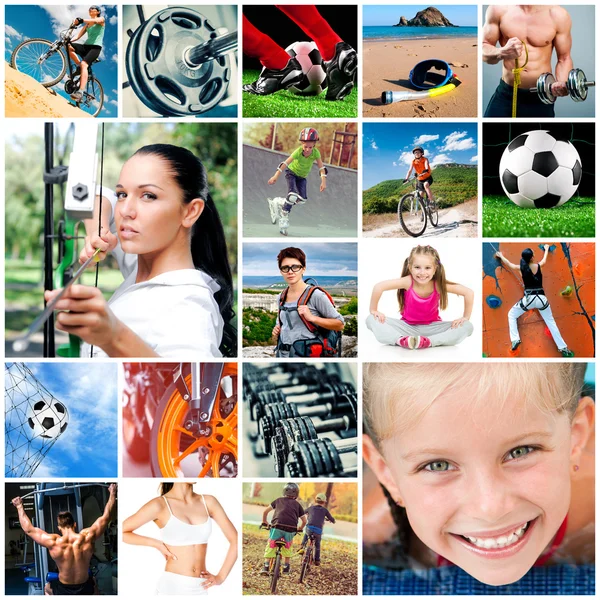 Collage deportes — Foto de Stock