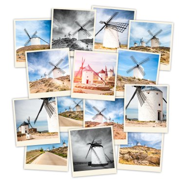 collage windmills clipart