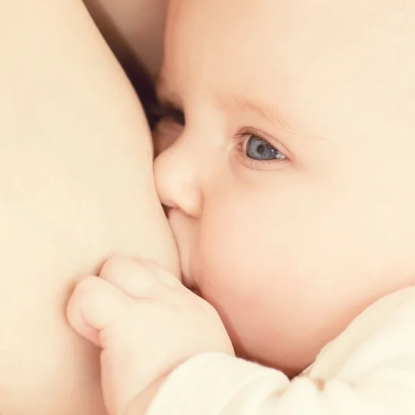 Baby borstvoeding geeft — Stockfoto