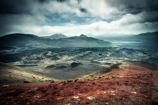 Beautiful mountain landscape with volcanoes — Stock Photo, Image