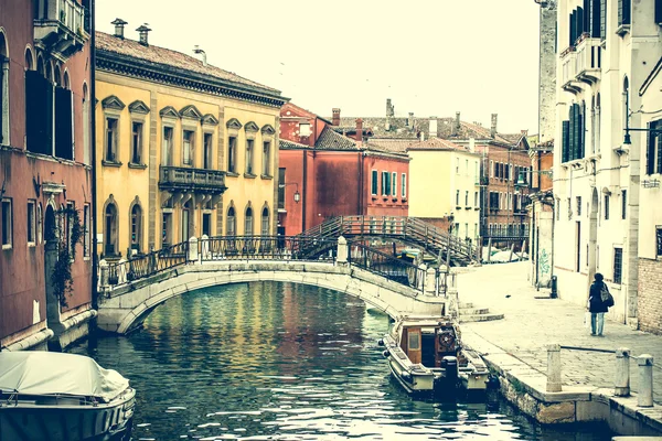 Malerischer venezianischer Kanal, Italien — Stockfoto