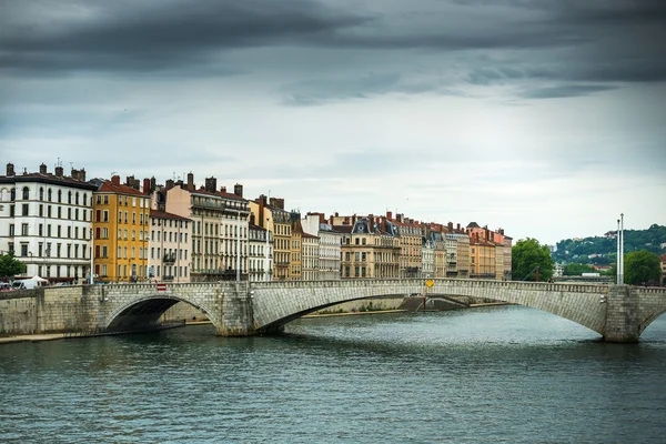 Vista do rio Sona, Lyon, França — Fotografia de Stock