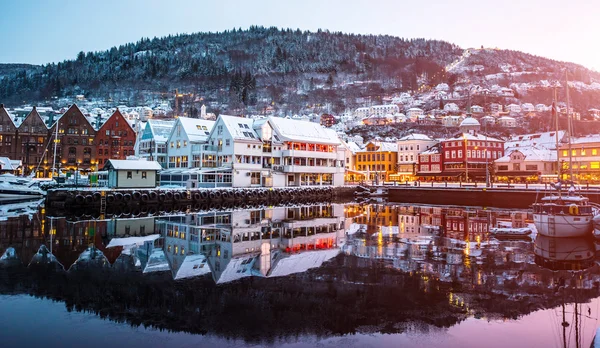 Bergen a Natale — Foto Stock