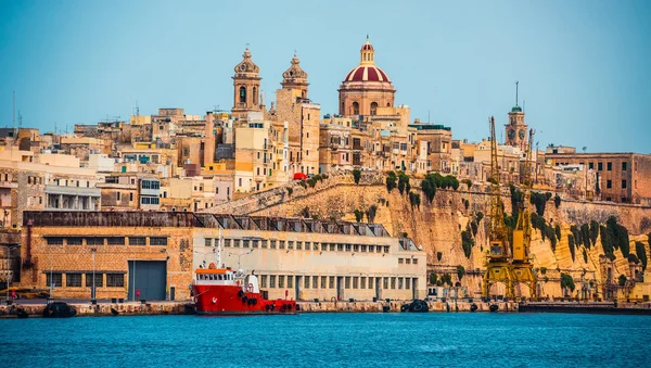 Vista sobre el fuerte de Senglea en Malta — Foto de Stock