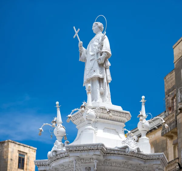 Statua di San Lorenzo su Misrah Ir-Rebha — Foto Stock