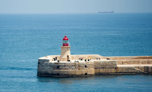 Faro del porto di La Valletta — Foto Stock