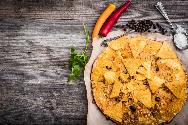 Quesadilla with chips — Stock Photo, Image