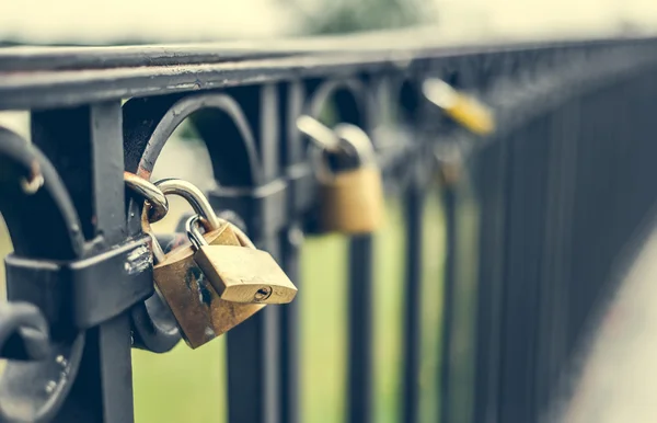 Locks on a bridge — Stock Photo, Image