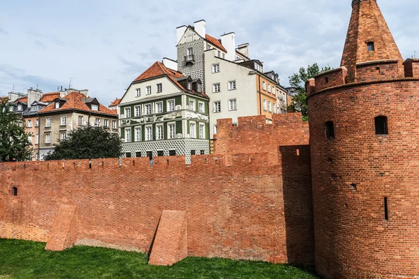 Вид на стены Барбакана — стоковое фото