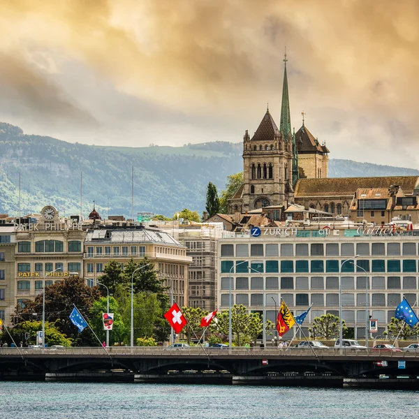 Vista de geneva — Fotografia de Stock