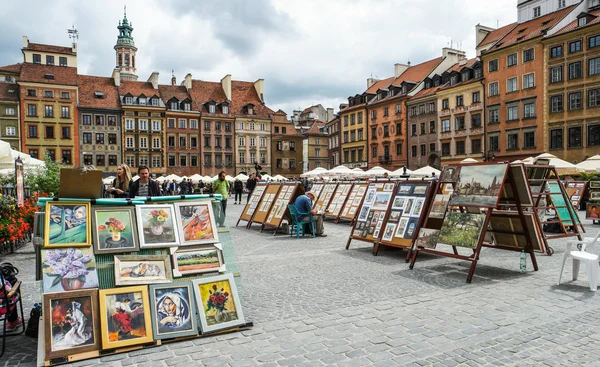 Market square in Warsaw — Stock Photo, Image