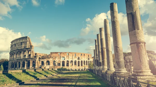 Ancient columns near the Coliseum — Stock Photo, Image