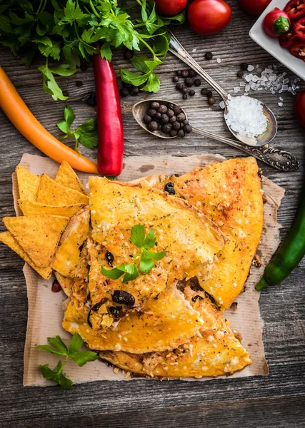 Quesadilla with spices — Stock Photo, Image