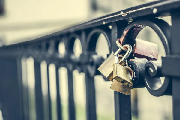 Locks on a bridge — Stock Photo, Image