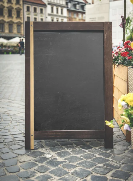 Placa de publicidade menu — Fotografia de Stock