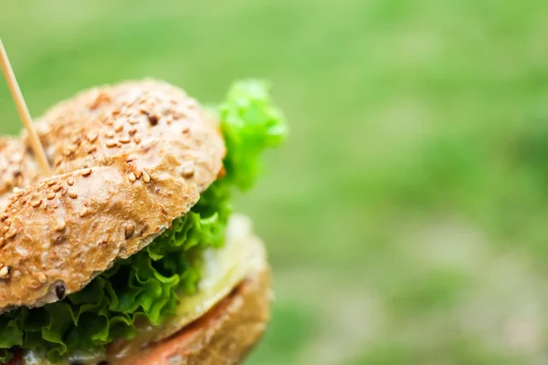 Burger with lettuce — Stock Photo, Image