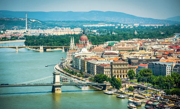 Vista sul budapest dall'alto — Foto Stock