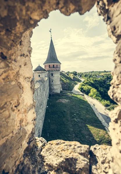 Murallas de la fortaleza de Kamenetz-Podolsky — Foto de Stock