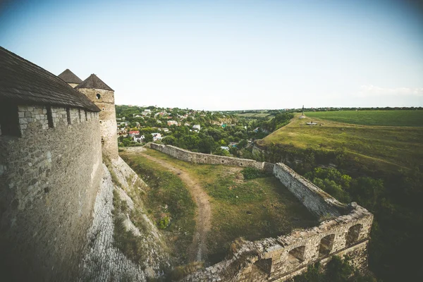 Muralhas da fortaleza de Kamenetz-Podolsky — Fotografia de Stock